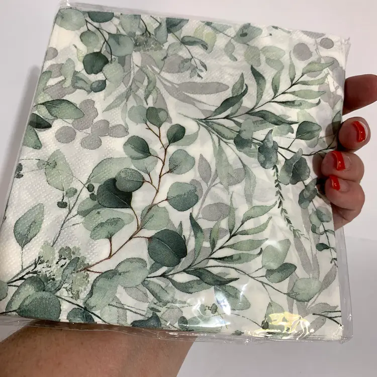 Green Leaves Napkins 20ct