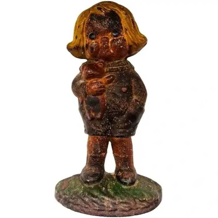 Antique Campbell Kid Bobby Blake Cast Iron Doorstop