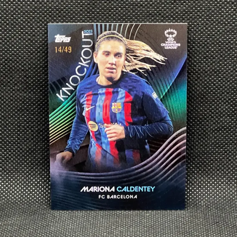 Mariona Caldentey 2023 Topps Knockout Blue /49 Soccer Card