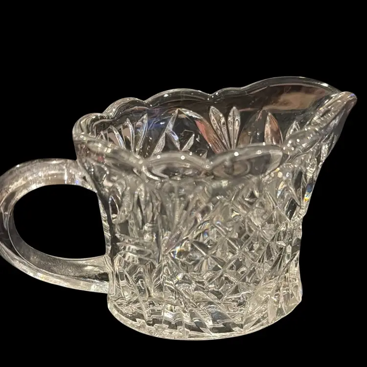 Pressed Glass Creamer & Sugar Bowl Set