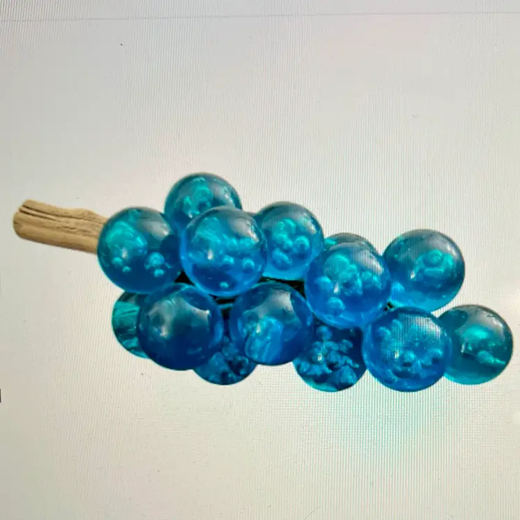 Vintage 1970’s Turquoise Lucite Grape Cluster