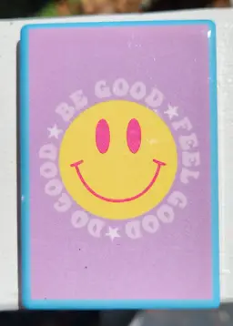 Fridge Magnet Smiley Face Pink 3"x2"