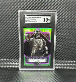 2023 Topps Chrome Star Wars The Mandalorian Monikers /99 SGC 10