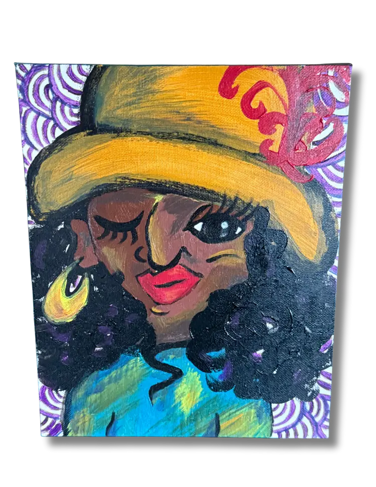 Hey, Auntie Tasha! Acrylic on Canvas, 8x10"