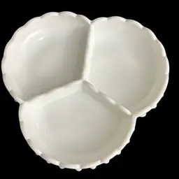 Fenton Milk Glass Hobnail Divided Relish Dish