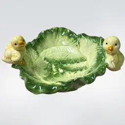 Cabbage Leaf Bowl With Ducks