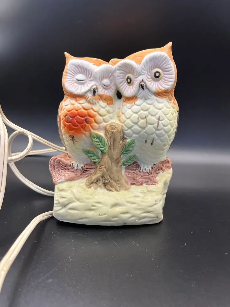 Vintage Owl Family Night Light.