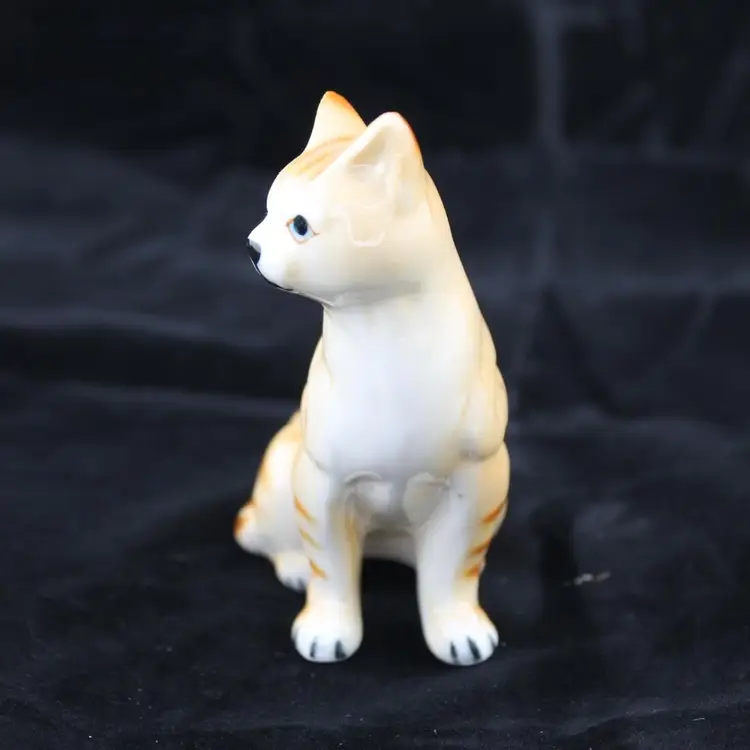 Vintage Brinns Bone China Orange Tabby Cat Figurine