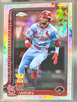 2025 Topps Chrome Logofractor Masyn Winn Rookie Cup St Louis Cardinals