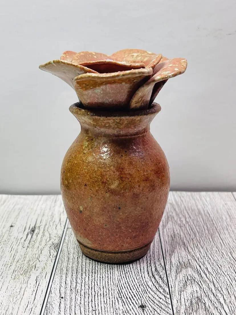 Signed Studio Pottery Flower Vase