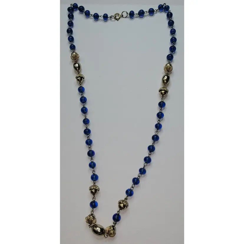 #9 Beautiful Blue Glass Necklace