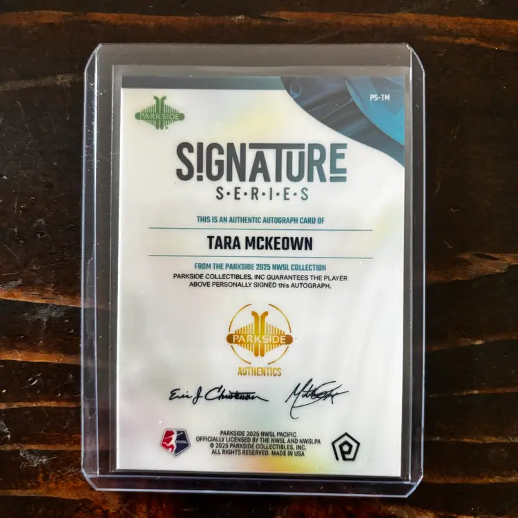 Tara McKeown Washington Spirit 2025 Parkside Pacific Signature Series