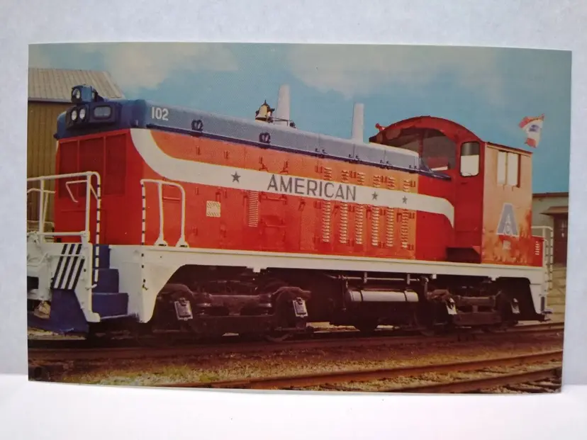 Railroad Postcard Train Railway American Cast Iron Pipe Locomotive Patriotic 102