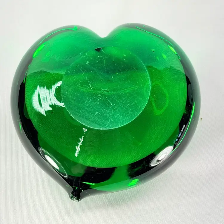 Green Heart Paperweight