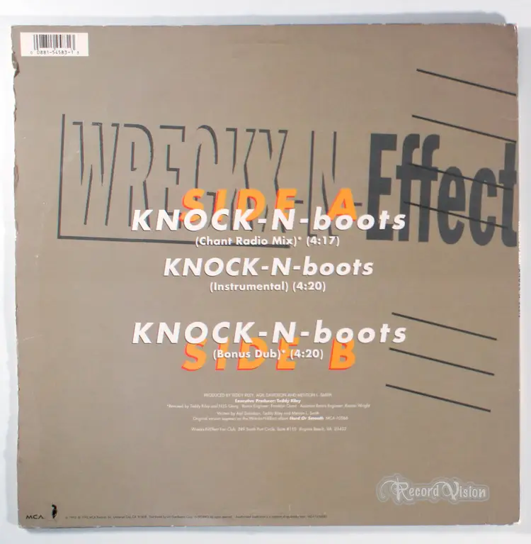 Wreckx N Effect - Knock-N-Boots (12" Single) (1993) Vinyl • Hard or Smooth