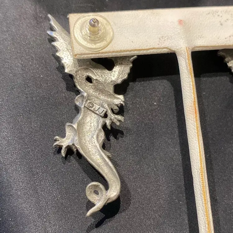 Vintage JJ Jonette Dragon Earrings
