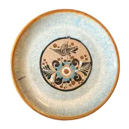 Vintage Tonala Mexican Pottery Plate