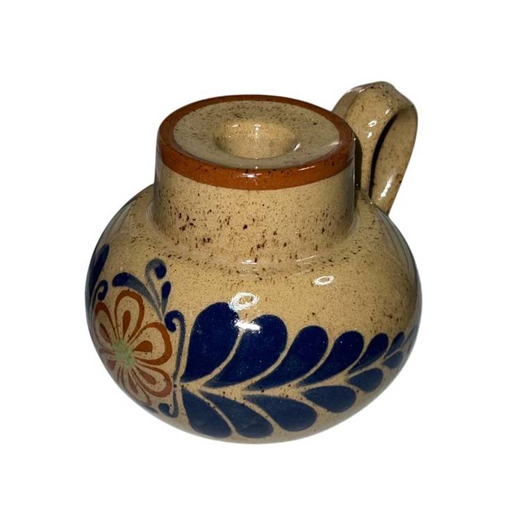 Vintage Tonala Chamberstick Candle Holder El Palomar Ken Edward’s Pottery 6” Wide