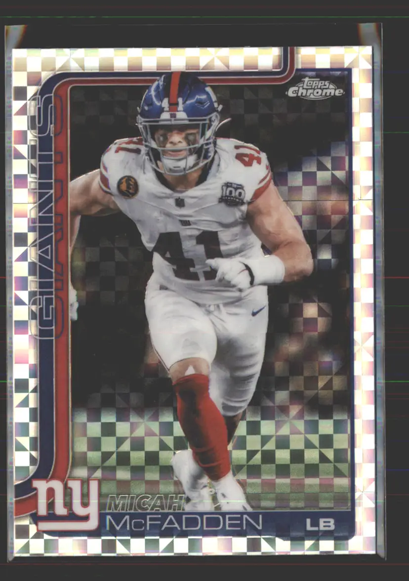 Micah Mcfadden 2025 Topps Chrome X-Fractor #232 - (142) - New York Giants