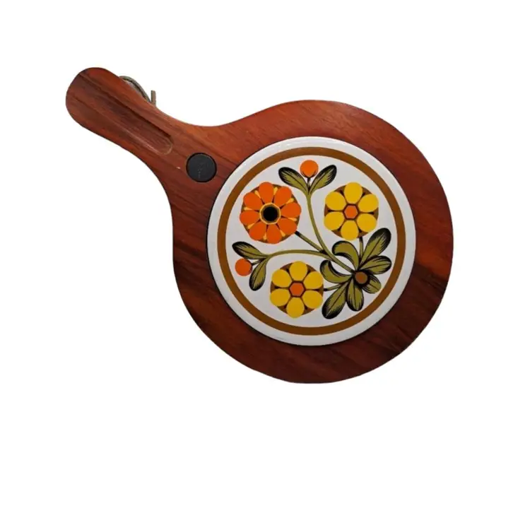 VTG MCM Floral Trivet Cheese Board