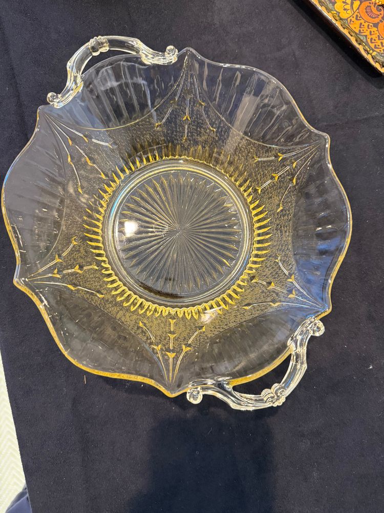 Lancaster Dart Design Yellow Topaz Bowl