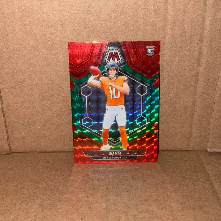 2024 Panini Mosaic Football Bo Nix Red & Green Choice RC