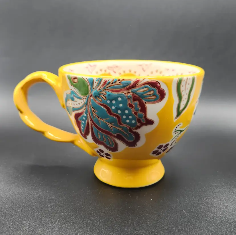 Yellow Floral Mug