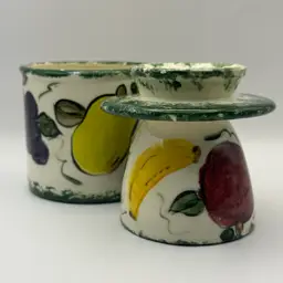 Delightful Fruit Design Ceramic French Butterbell ~ Kitchen