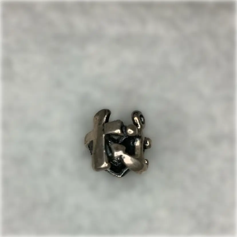 .925 Sterling Silver Heart Cross Anchor Charm Bead For Slide Bracelet SLAA Makers Mark