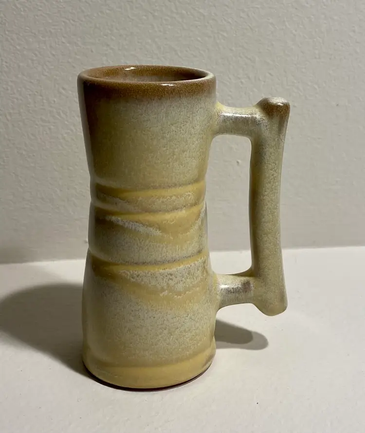 Frankoma Juice Mug Classic Frankoma Glaze Tans & Browns 4.5”