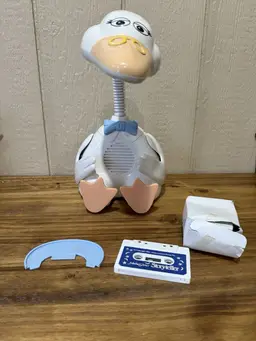 Vintage Mother Goose Storyteller Lamp Cassette Player Lullabye Luv WORKING