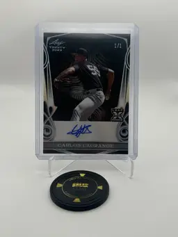 Carlos Lagrange 1/1 Auto 2023 Leaf Trinity - New York Yankees