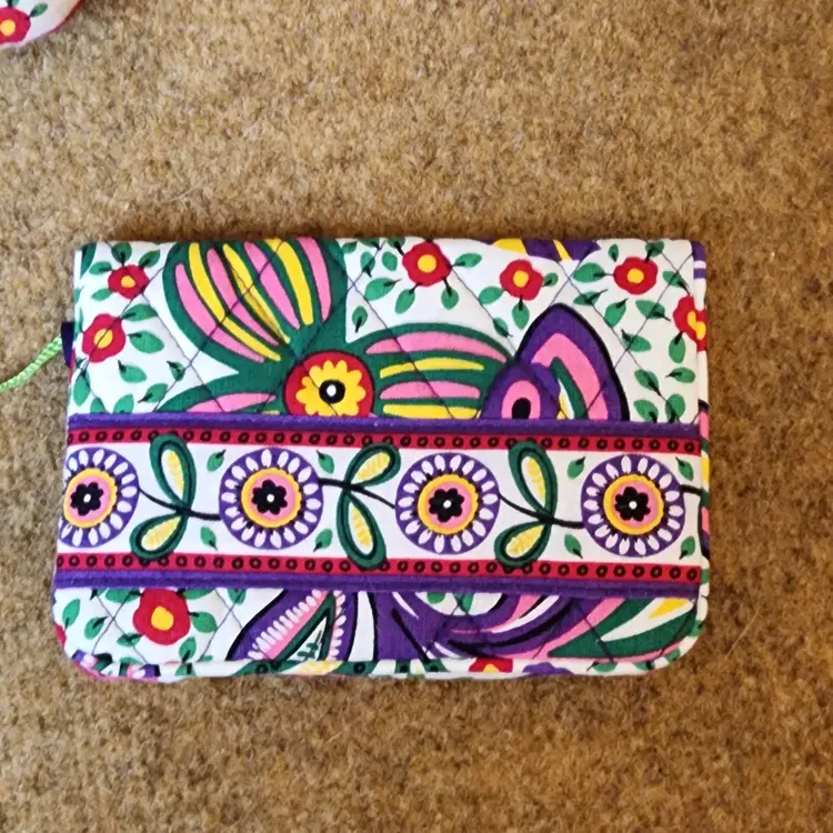 NEW! 2 Pc. Vera Bradley Viva La Vera Cinch Top Tote Floral Handbag w/ Wallet