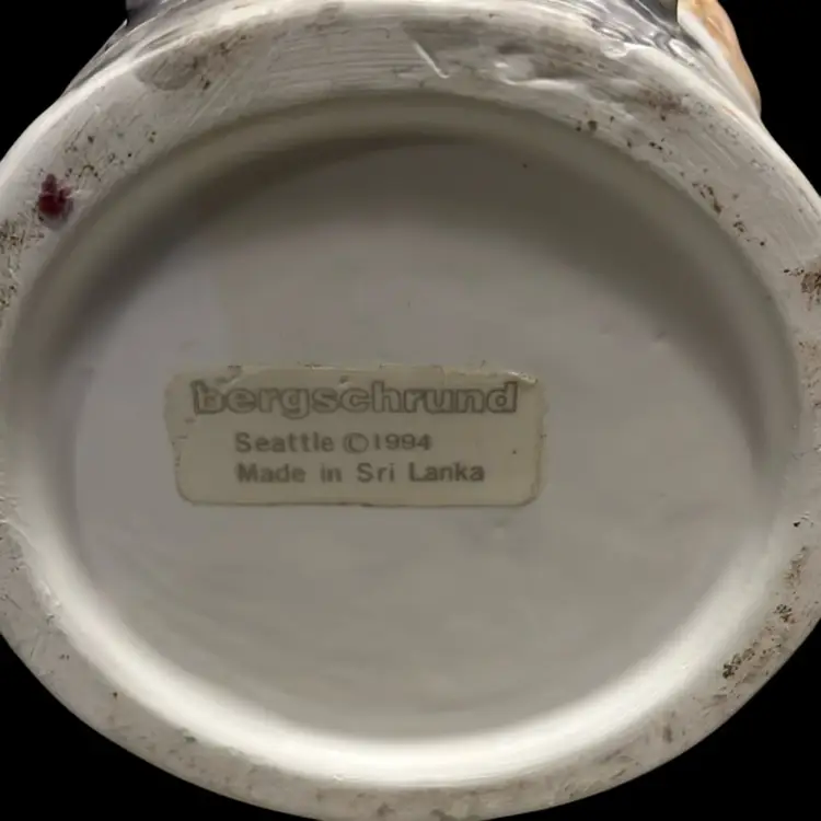 VTG 1993 Bergschrund Owl Coffee Mug Cup Owlet Family Tree Hand Painted