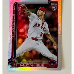Garrett McDaniels RC Rainbow Foil Los Angeles Angels