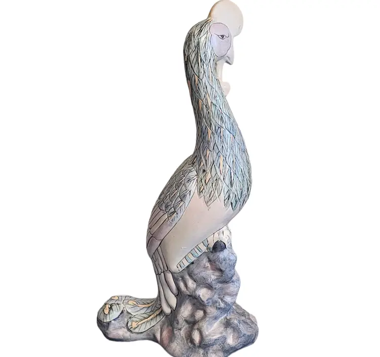 Vintage Chinoiserie Phoenix Bird Statue