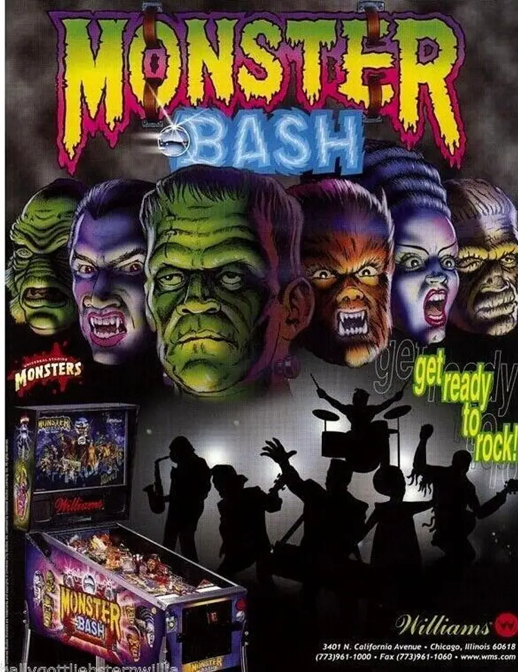 Pinball Flyers Freddy Diner Tales Star Wars Monster Bash Bride Diner Machine