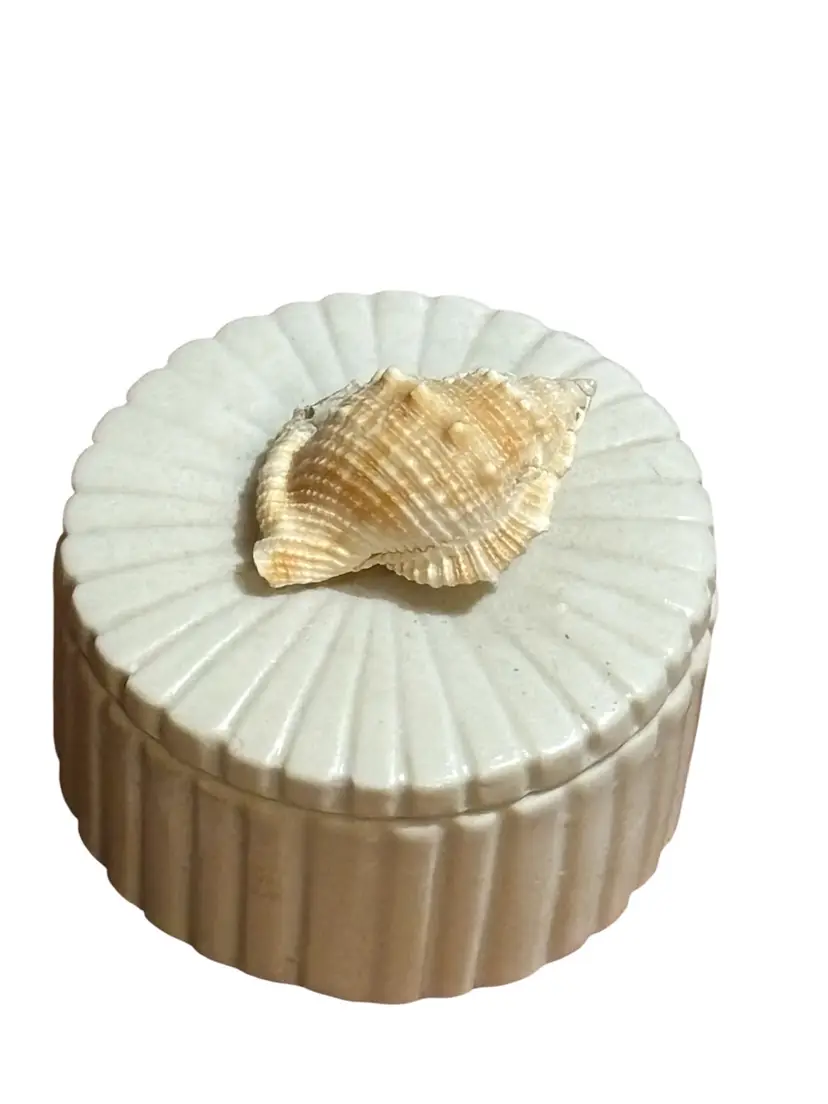 Beautiful Shell Late 20’s MCM Trinket Box