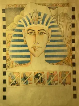 Akhenaten Art Print 9x12 2006 Teresa Hoffman