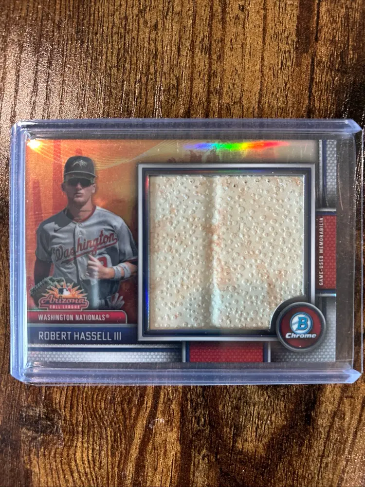 Robert Hassell 2023 Bowman Chrome AFL Jumbo Relic 06/10 Washington Nationals