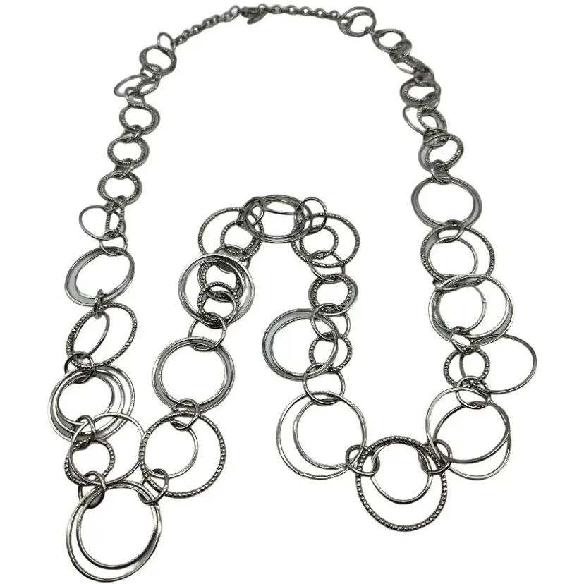 Elegant Silver Chain Link Necklace