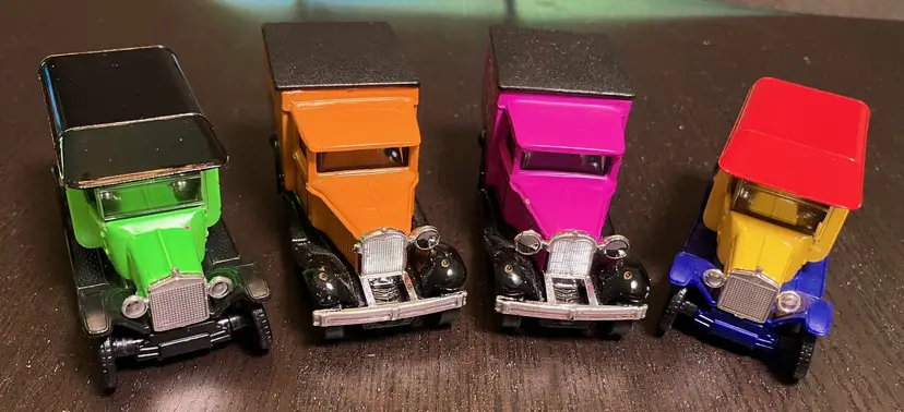VTG Die-Cast 4-piece set of promotional Cereal Matchbox Cars