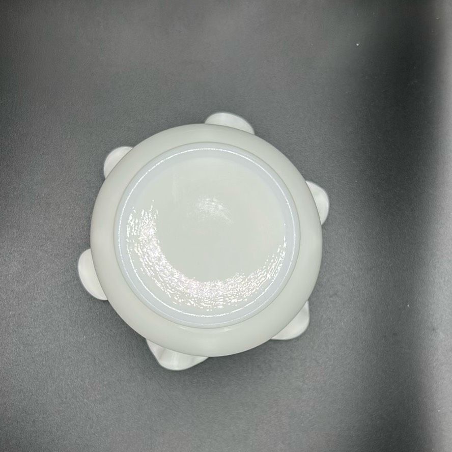 Niknax · Fenton Milk, Glass Ruffled Edge Bowl Or Vase