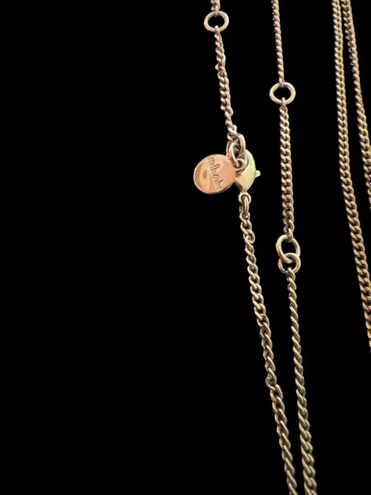 Double Horn STELLA & DOT Gold Tone Adjustable Necklace Pendant #of-c