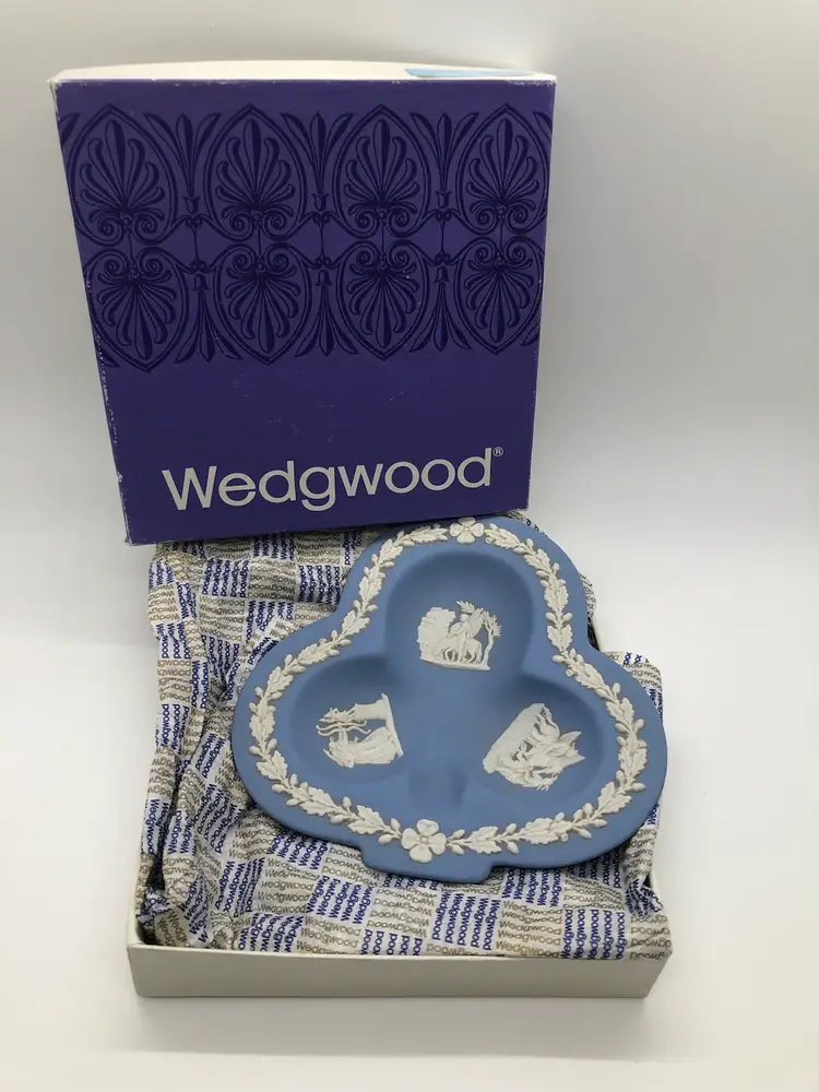 Wedgwood Jasper Blue Dish Trinket Ashtray