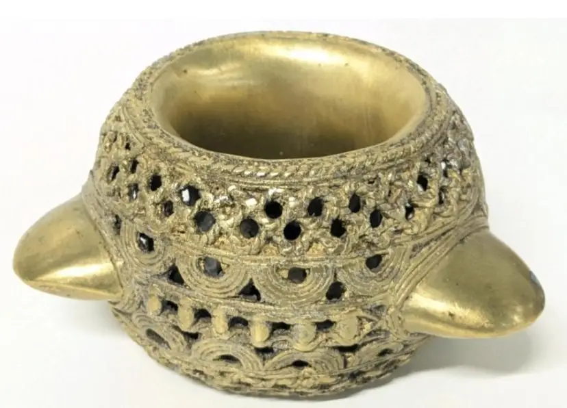 Large Vintage Brass Reproduction of African Nigerian Benin Bangle