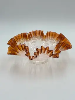 Antique Northwood Poinsetta Bridal Basket