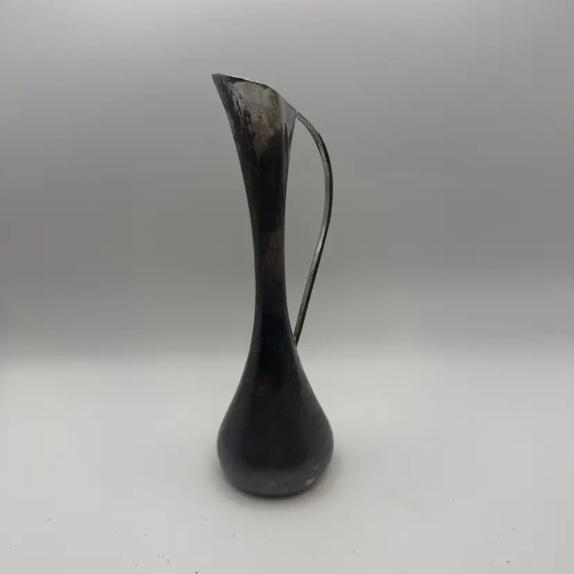 Vintage Silver-Plated Pitcher-Style Bud Vase