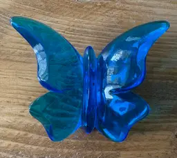 Fenton 1970’s Smooth Glass Cobalt Blue Butterfly HTF