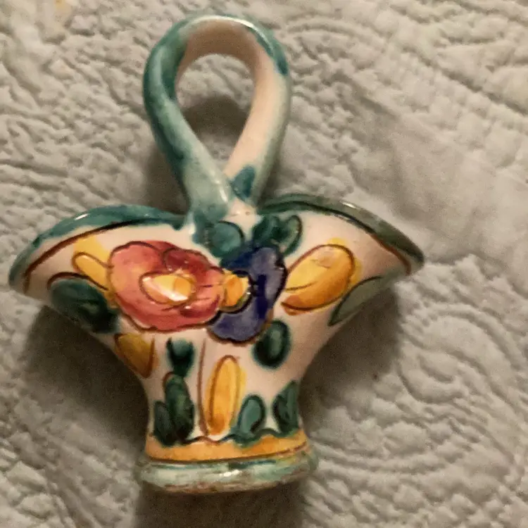 Italian Double Flower Vase Made In Italy